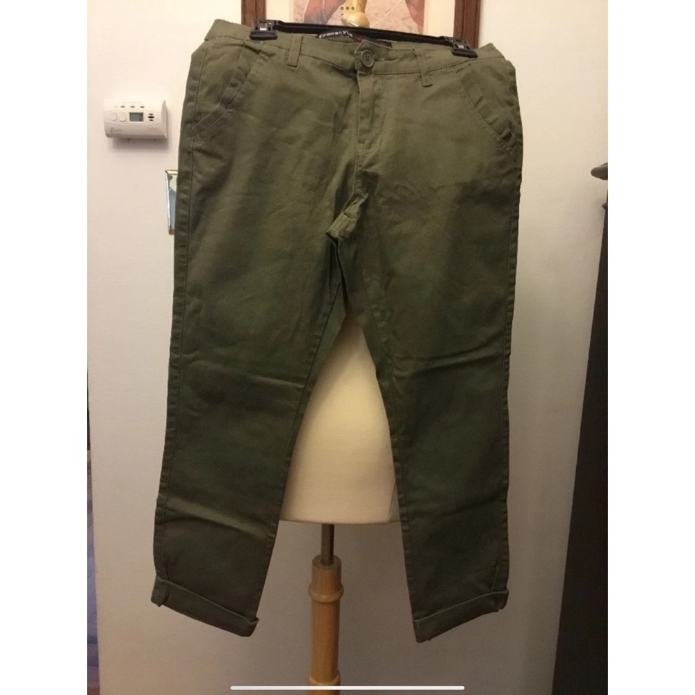 Green Chinos with Straight Leg Cut